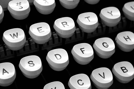 Photo of typewriter keys